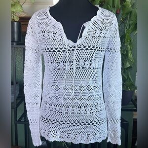 Ralph Lauren White Crochet Top